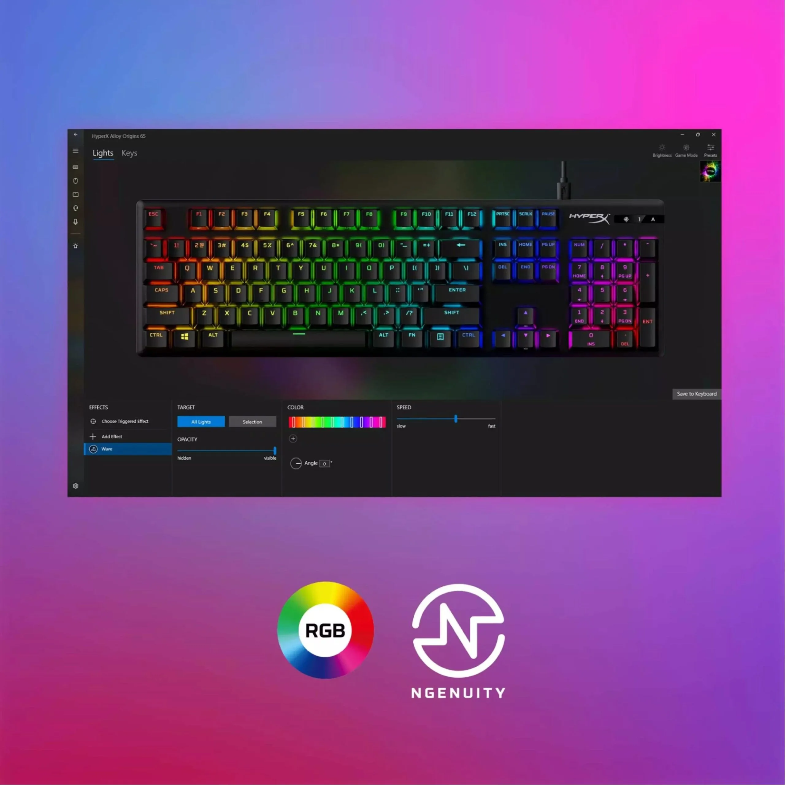 كيبورد ألعاب ميكانيكي HyperX Alloy Origins PBT