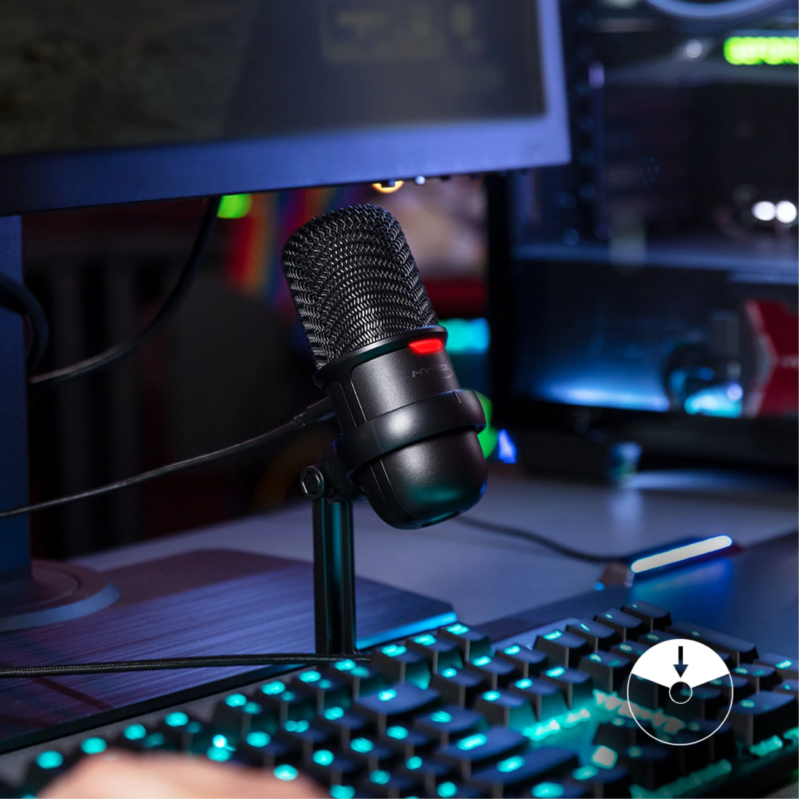 ميكروفون ألعاب HyperX SoloCast بمنفذ USB