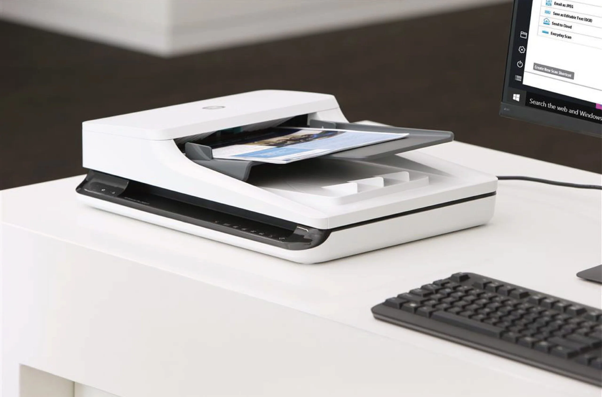 ماسح ضوئي HP ScanJet Pro 2500 f1 مسطح مع وحدة تغذية ADF مقاس A4 - L2747A