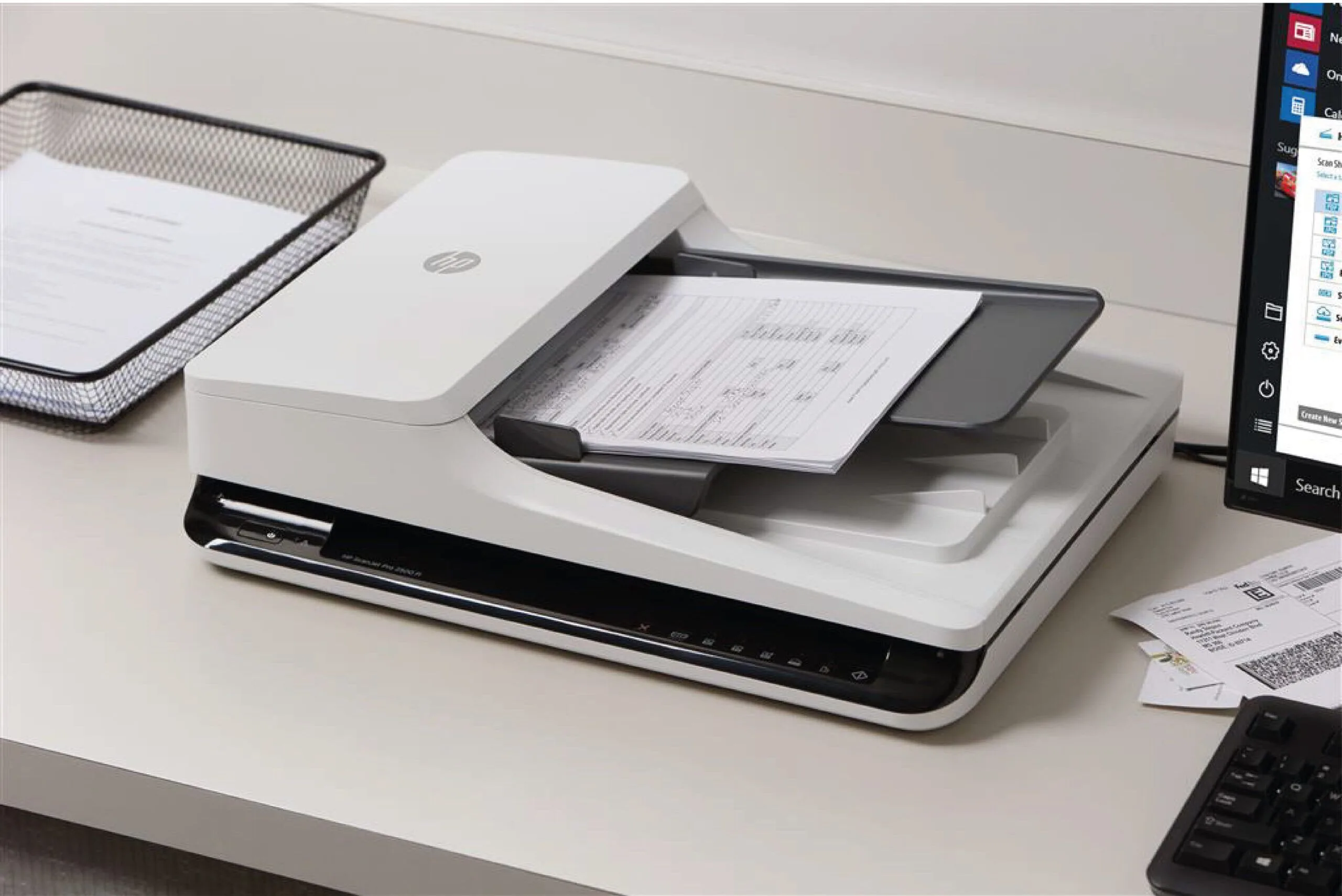 ماسح ضوئي HP ScanJet Pro 2500 f1 مسطح مع وحدة تغذية ADF مقاس A4 - L2747A