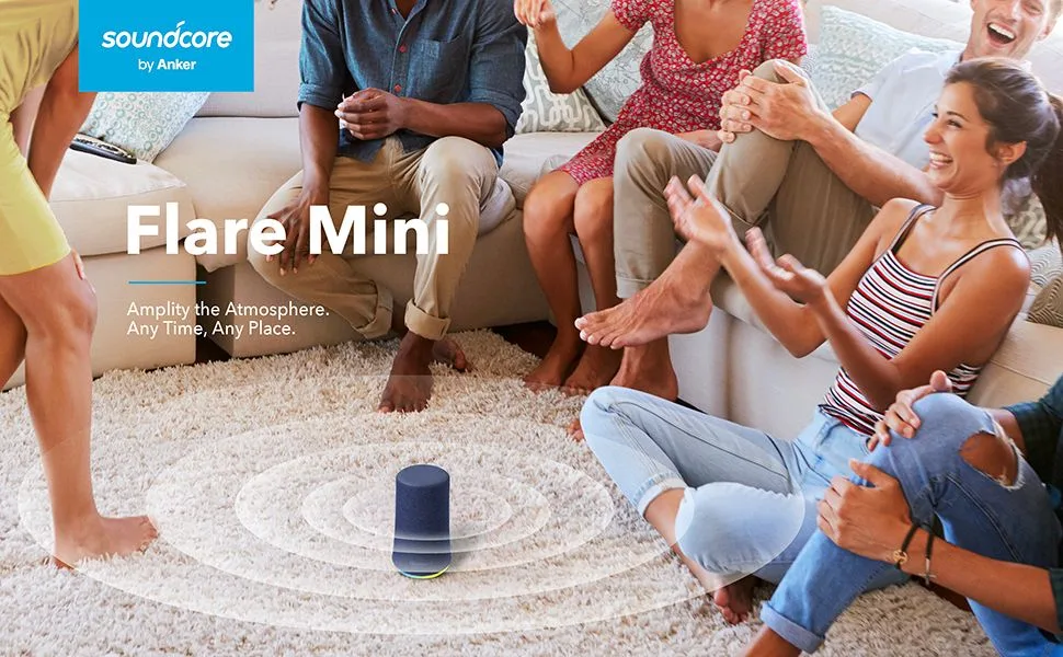 سماعة Anker Soundcore Flare Mini محمولة مقاومة للماء - أزرق