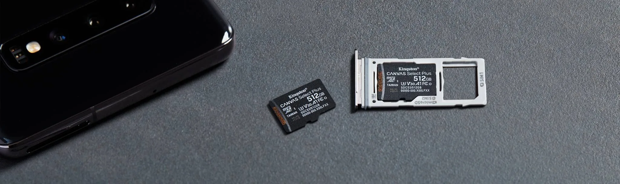 بطاقة ذاكرة MicroSD من Kingston Canvas Select Plus سعة 128GB فئة A1 C10 مع محوّل - SDCS2/128GB