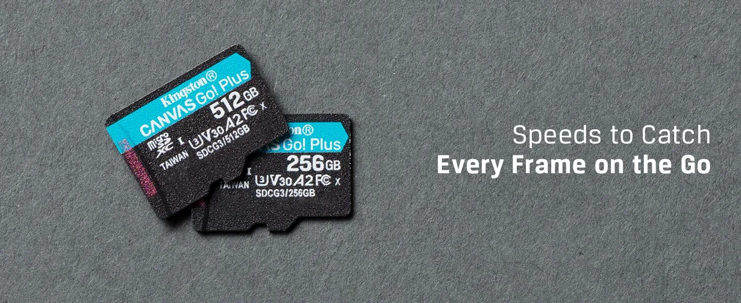بطاقة ذاكرة MicroSDXC من Kingston Canvas Go Plus سعة 128GB بسرعة 170 ميجابايت/ث UHS-I A2 U3 V30 مع محوّل