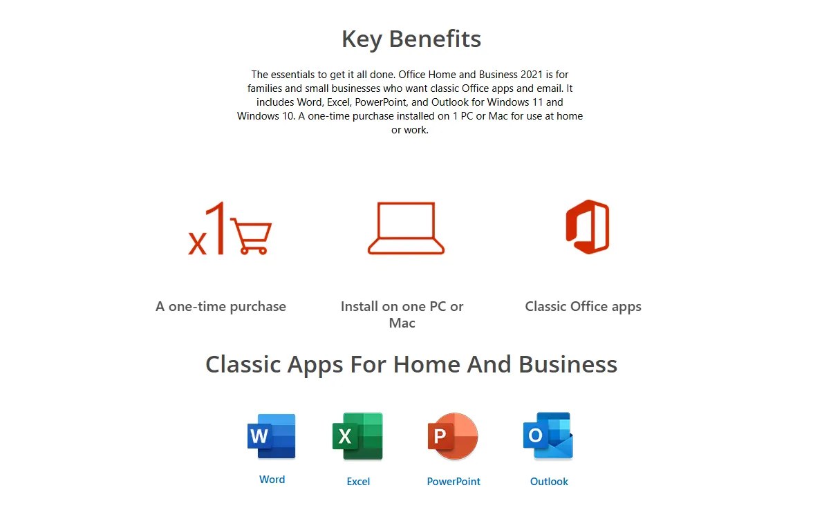 Microsoft Office Home and Business 2021 - ترخيص أصلي مدى الحياة