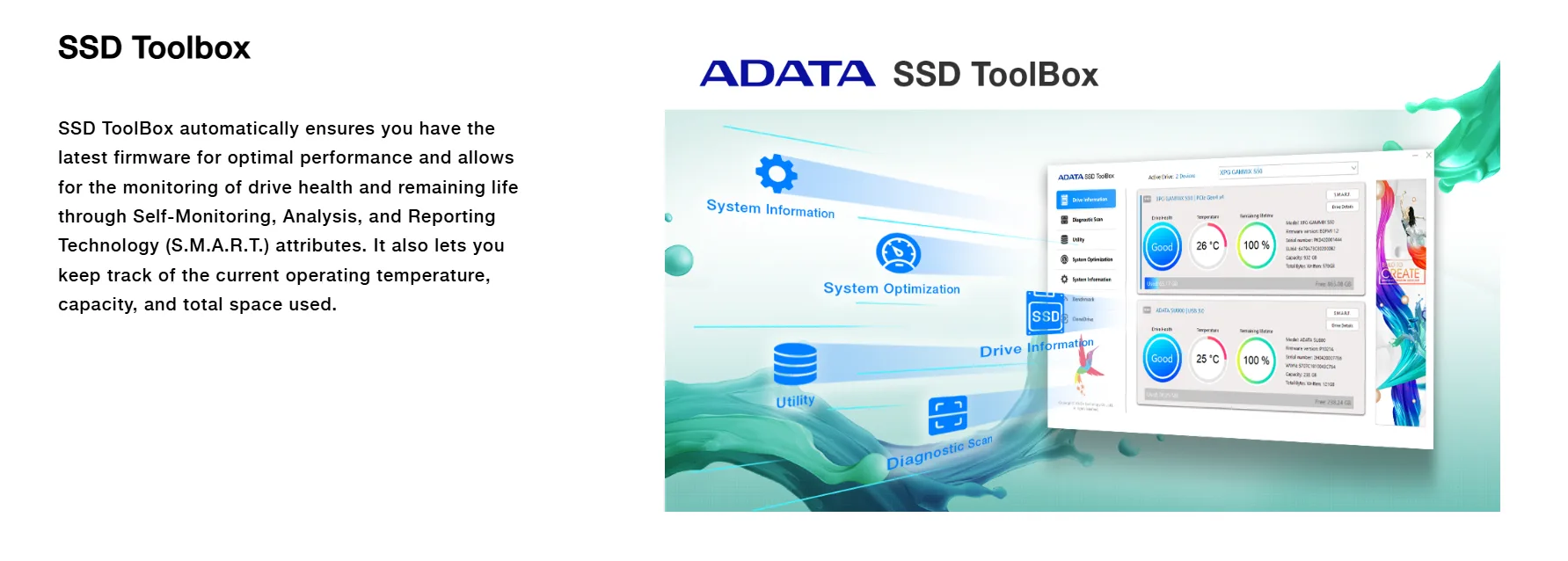 قرص SSD داخلي ADATA Ultimate SU650 سعة 512GB بواجهة SATA مقاس 2.5 بوصة