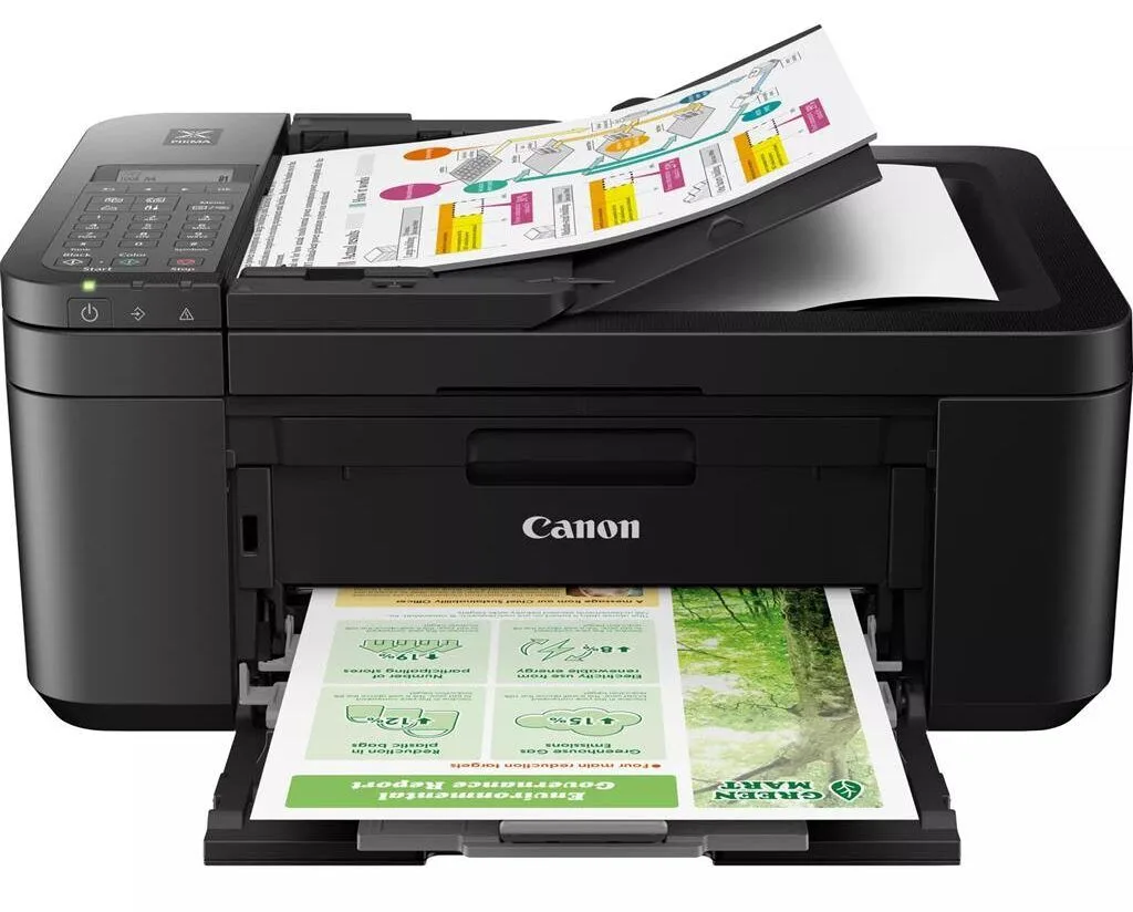 طابعة نافثة للحبر Canon PIXMA TR4640 ملونة A4 مع وحدة تغذية ADF وطباعة على الوجهين وWi-Fi - دقة 4800×1200