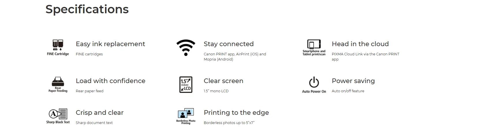 طابعة نافثة للحبر Canon PIXMA TS3640 ملونة A4 بخاصية Wi-Fi - دقة 1200×1200