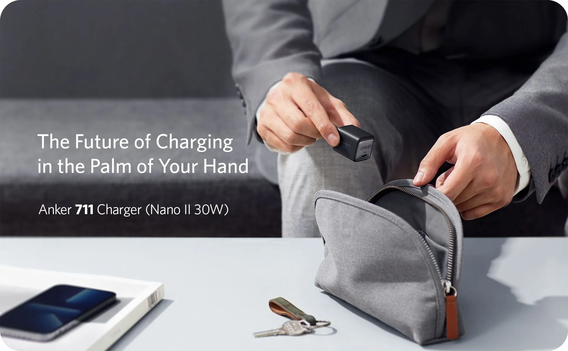شاحن Anker 711 Nano II بمنفذ USB-C - قدرة 30 واط