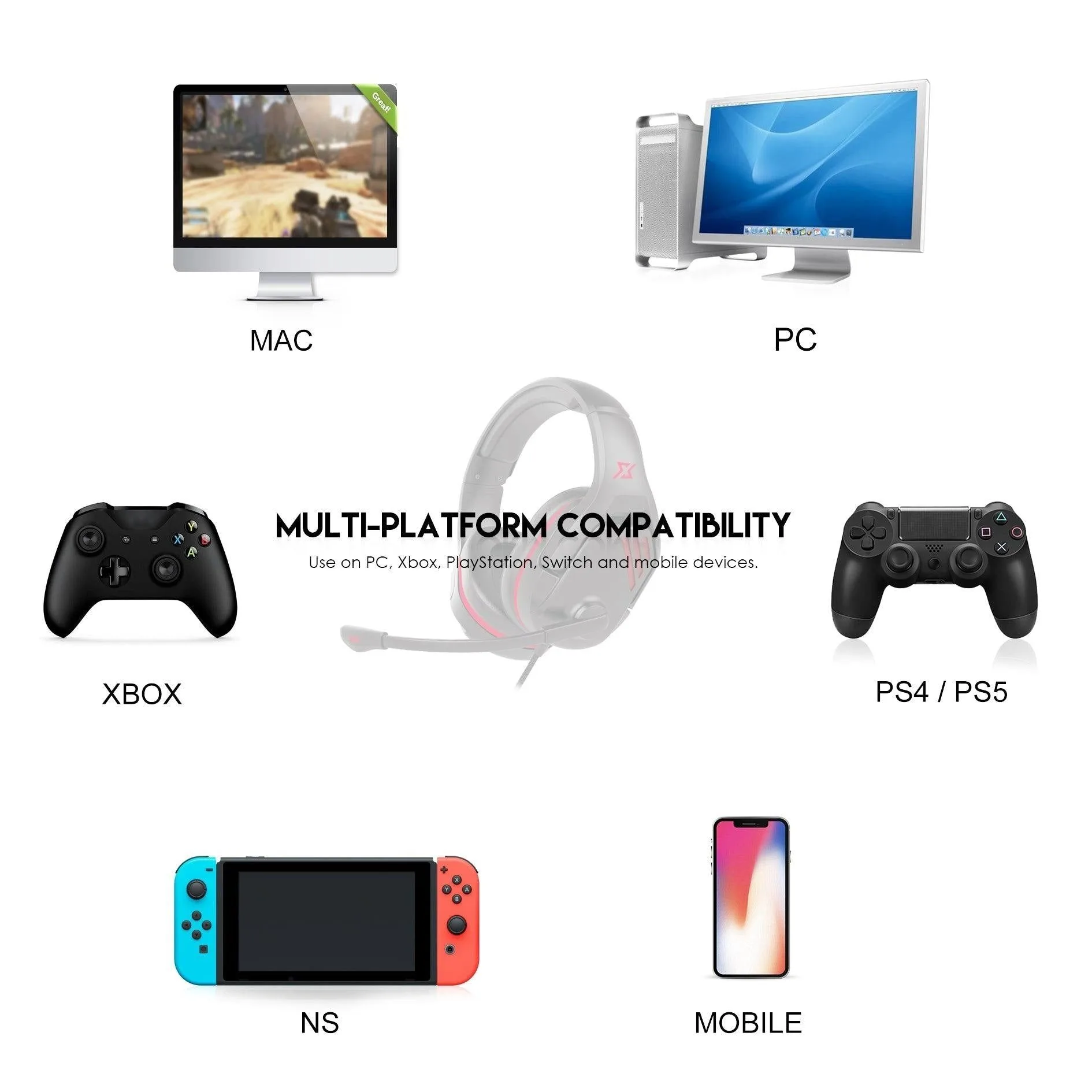 سماعة ألعاب Fantech Valor MH86