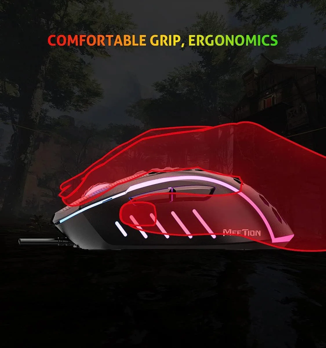 ماوس ألعاب Meetion GM015 بإضاءة RGB