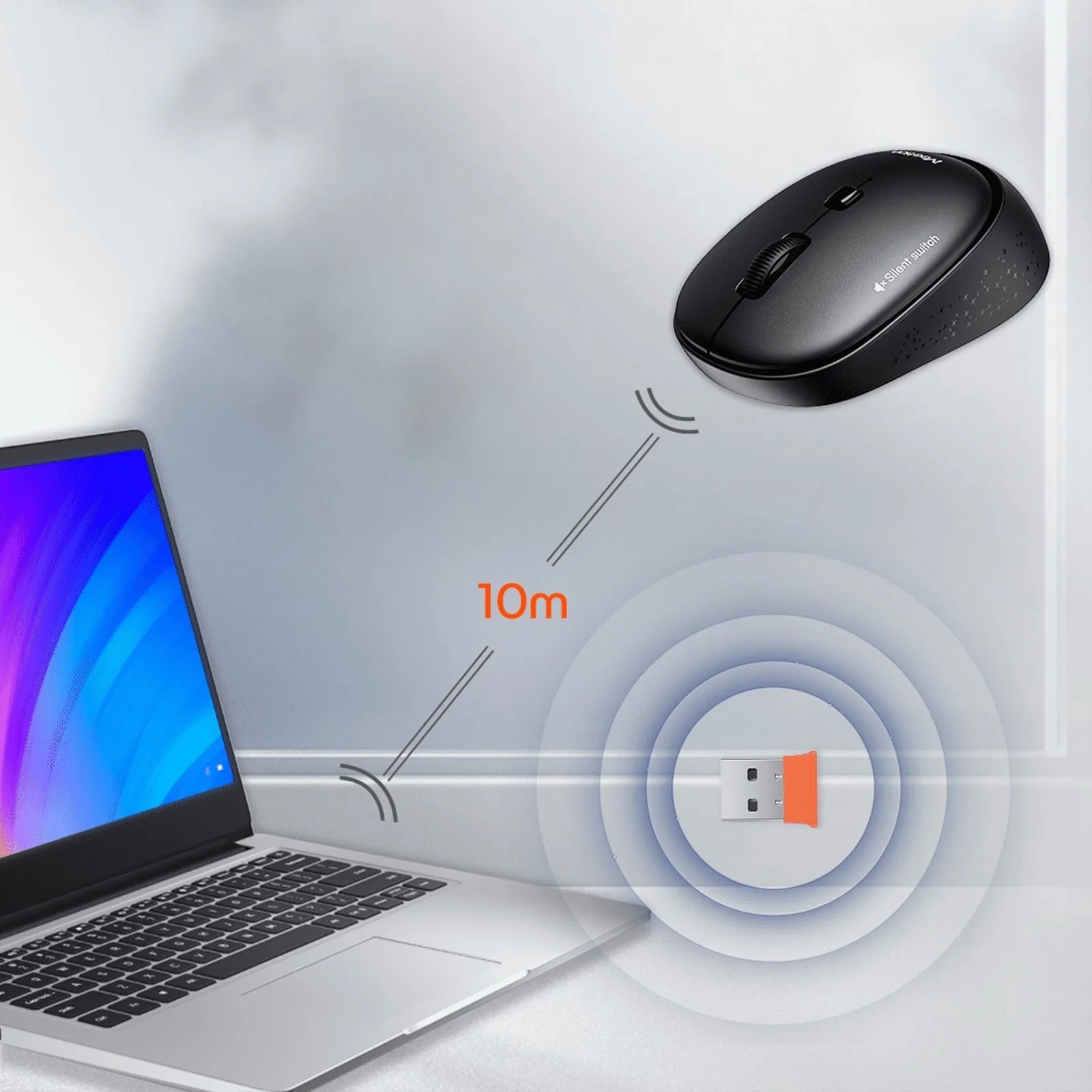 ماوس لاسلكي صامت Meetion R571