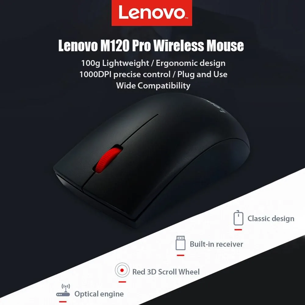 ماوس لاسلكي Lenovo M120 Pro