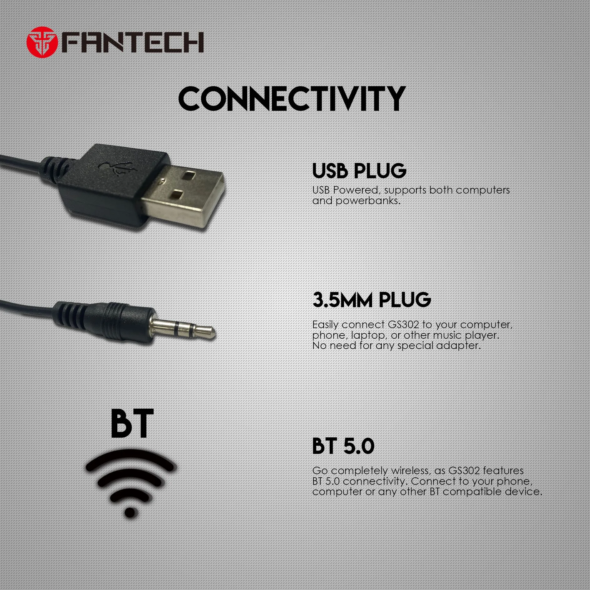 سماعة ألعاب Fantech GS302 ALEGRO بإضاءة RGB وبلوتوث