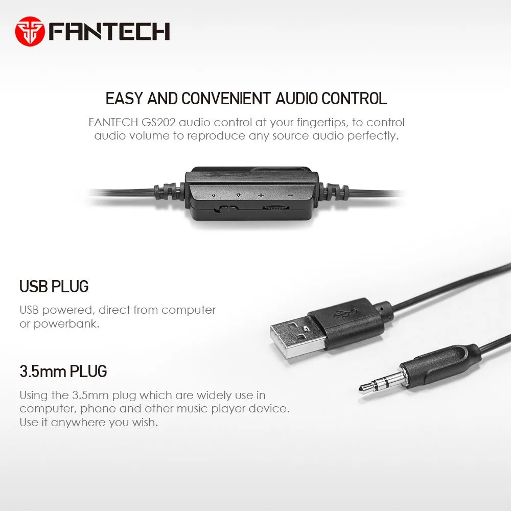 سماعة ألعاب وموسيقى Fantech SONAR GS202