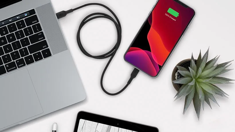 كابل Belkin من USB-C إلى Lightning بطول 1 متر - أبيض