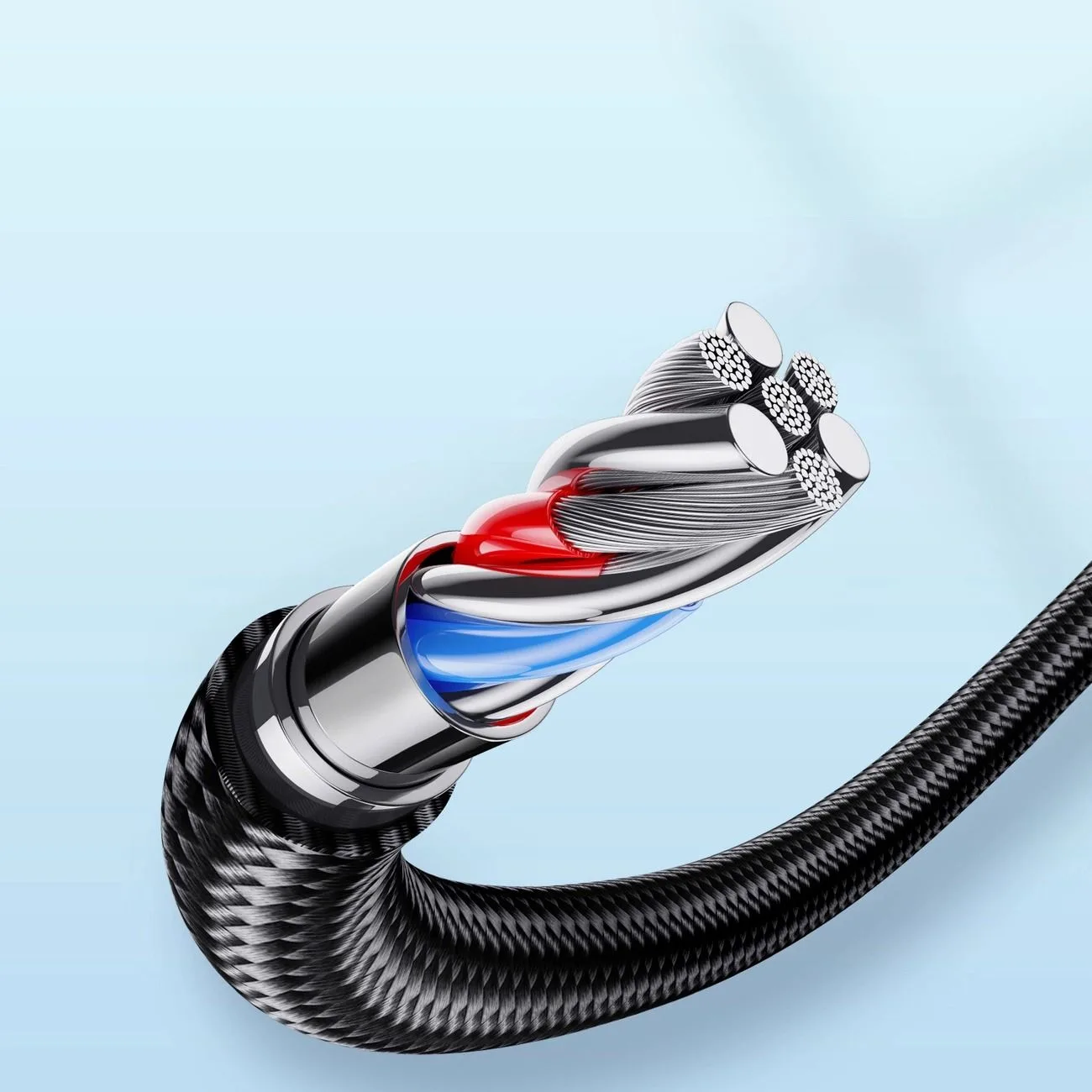 كابل Joyroom من Type-C إلى Lightning مجدول بالنايلون - 20 واط