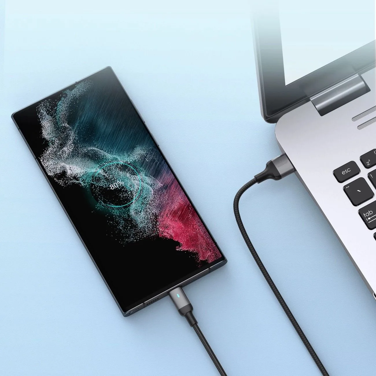 كابل Joyroom من USB-A إلى Type-C مجدول بالنايلون للشحن السريع - 3 أمبير