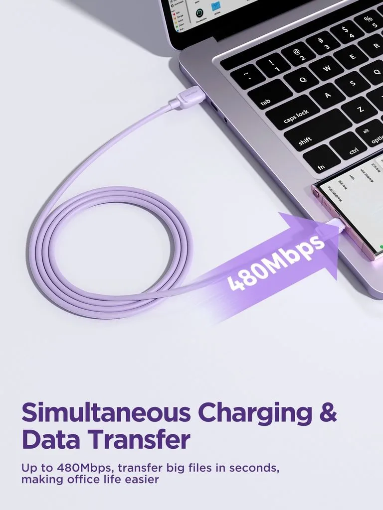 كابل Joyroom من USB-A إلى Type-C للشحن السريع ونقل البيانات - 3 أمبير