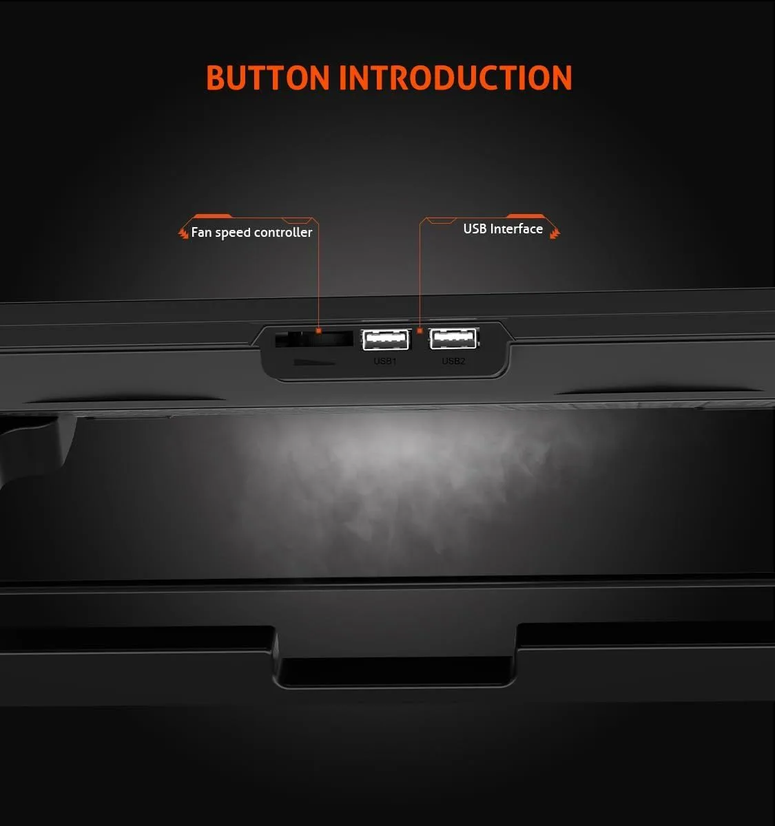 مبرد لابتوب للألعاب Meetion بخمس مراوح وإضاءة RGB