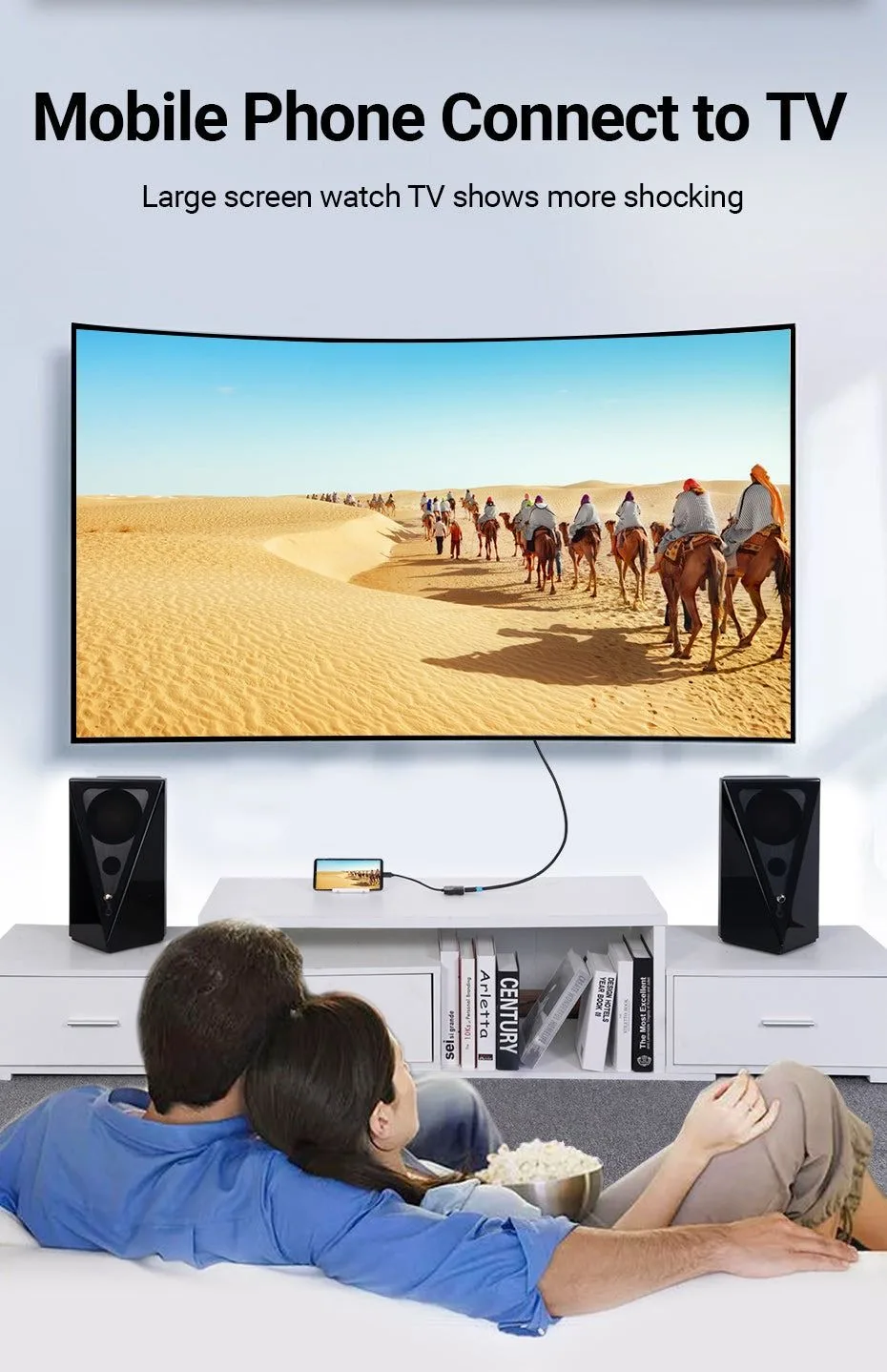 محوّل Vention من Type-C إلى HDMI بطول 0.15 متر - أسود - TDCBB