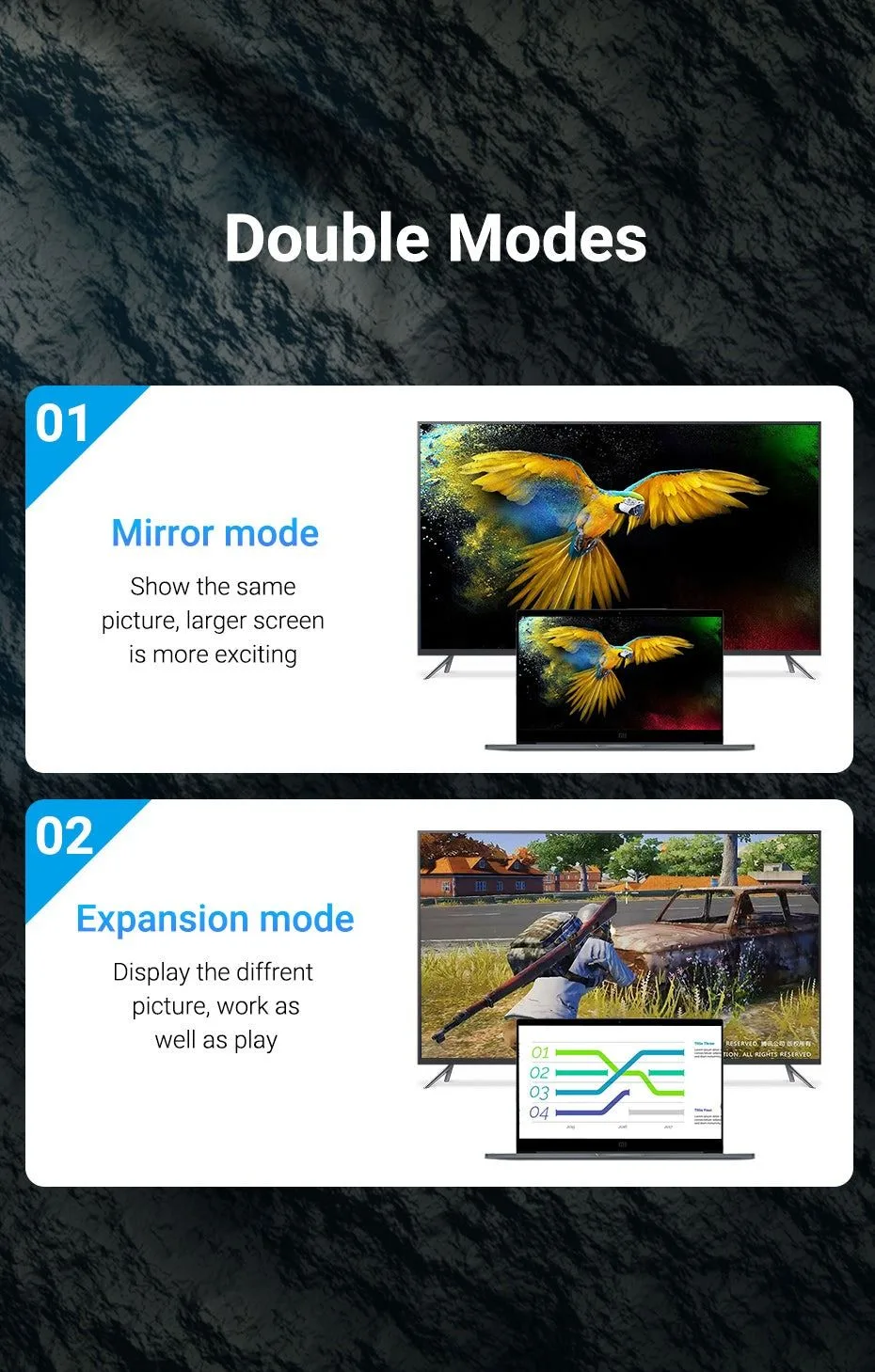 محوّل Vention من Type-C إلى HDMI بطول 0.15 متر - أسود - TDCBB