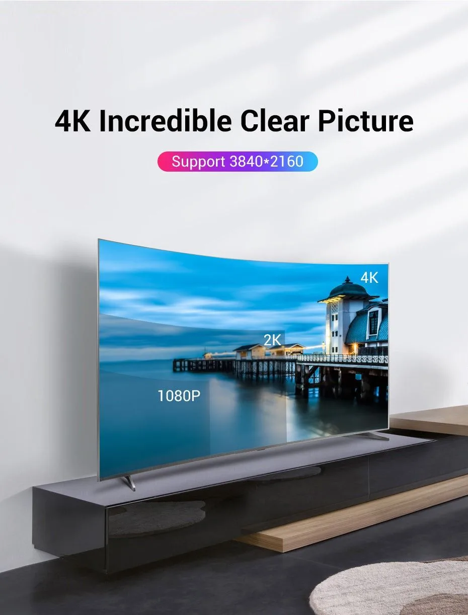 كابل Vention من DisplayPort إلى DisplayPort بطول 5 أمتار - HACBJ