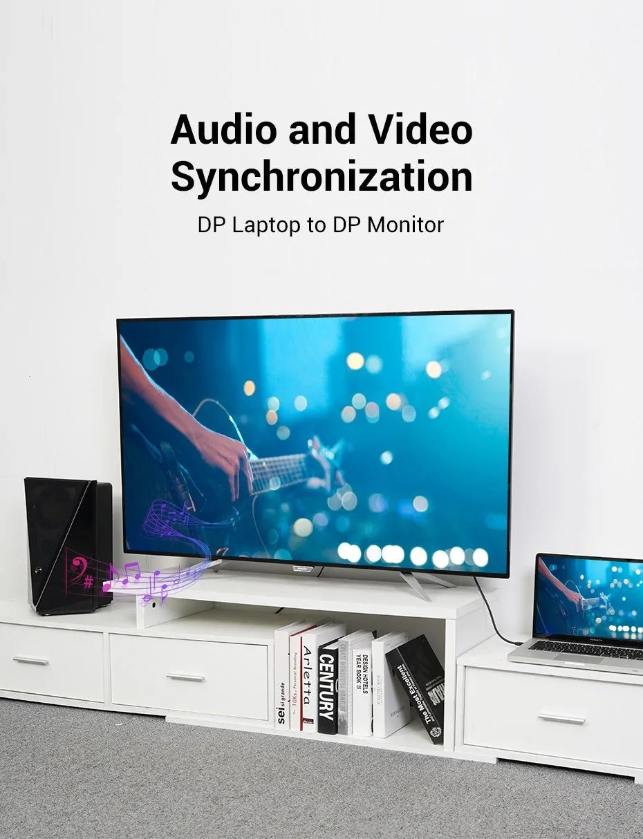 كابل Vention من DisplayPort إلى DisplayPort بطول 5 أمتار - HACBJ