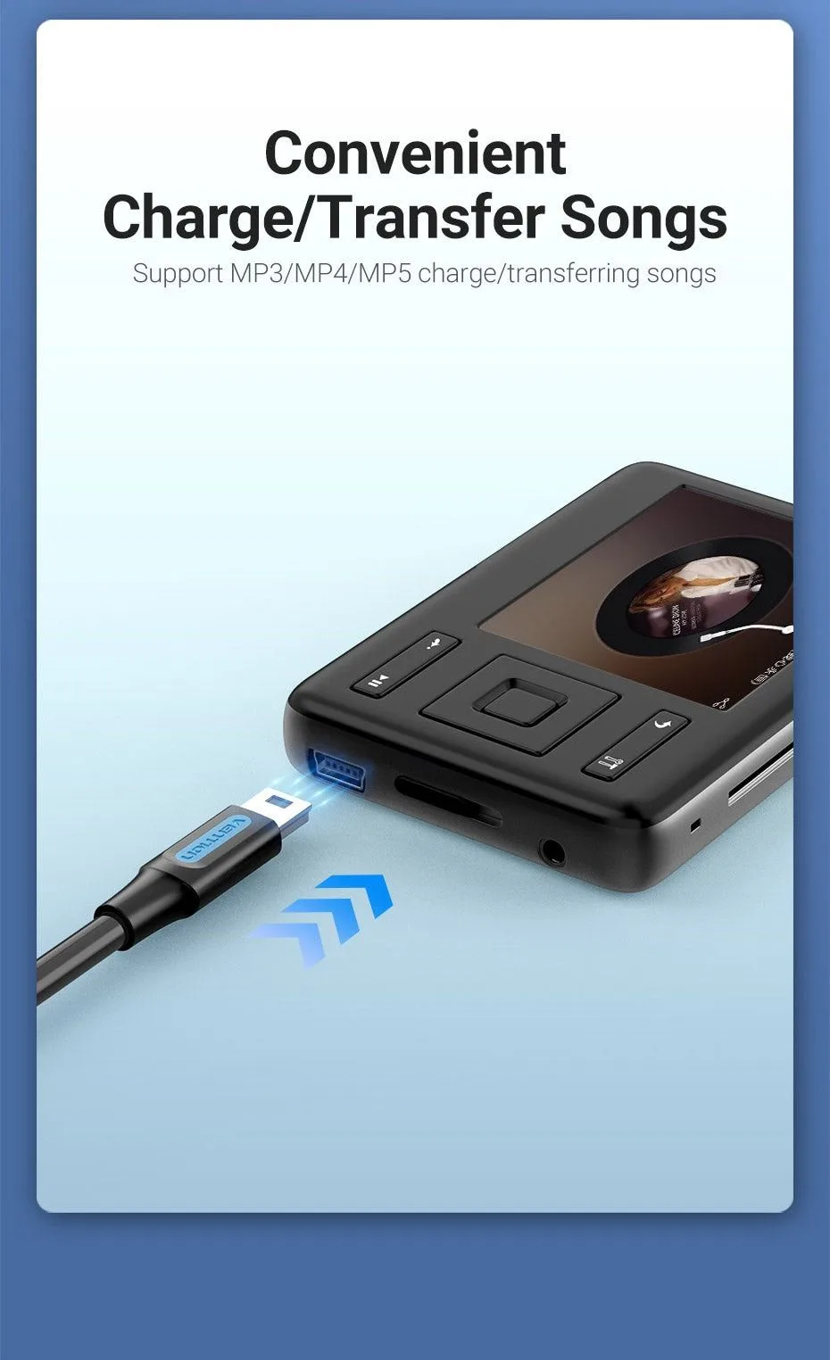 كابل Vention من USB-A 2.0 ذكر إلى Mini-B ذكر - COMBD