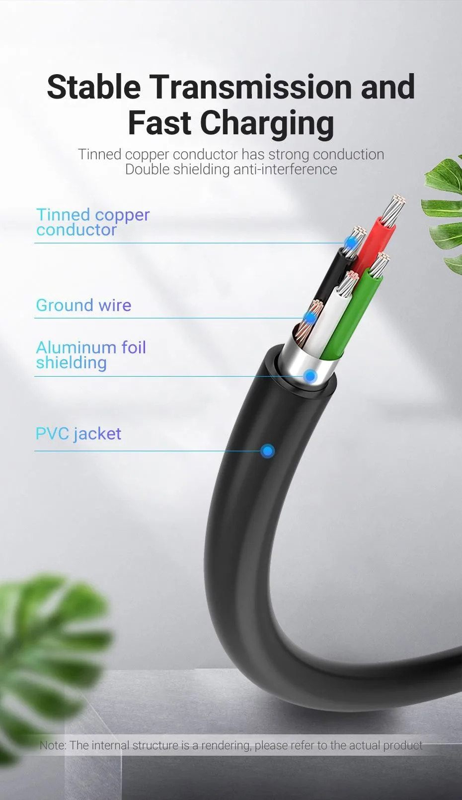 كابل Vention من USB-A 2.0 ذكر إلى Mini-B ذكر - COMBD