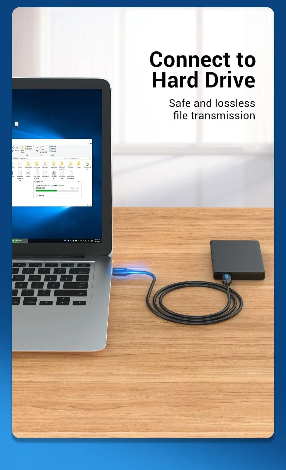 Vention USB-A 3.0 Male to USB-A Male Cable Black PVC Type - 2m - CONBH