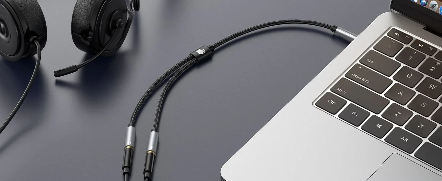 Ugreen Braided Aluminum Headphone Splitter 3.5mm 2 Female to 1 Male - 30619
