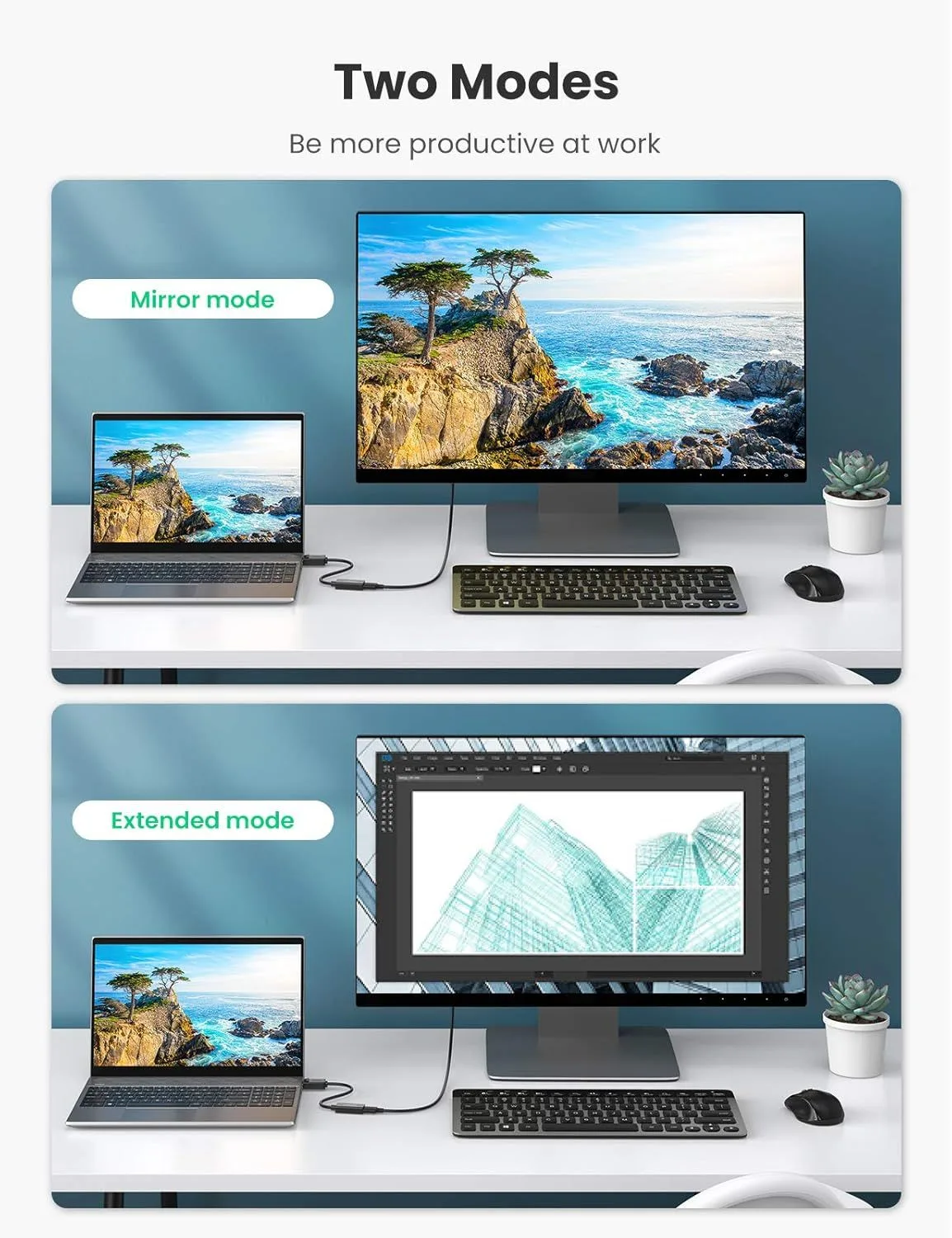 Ugreen DisplayPort to HDMI Adapter 4K@60Hz - 70694