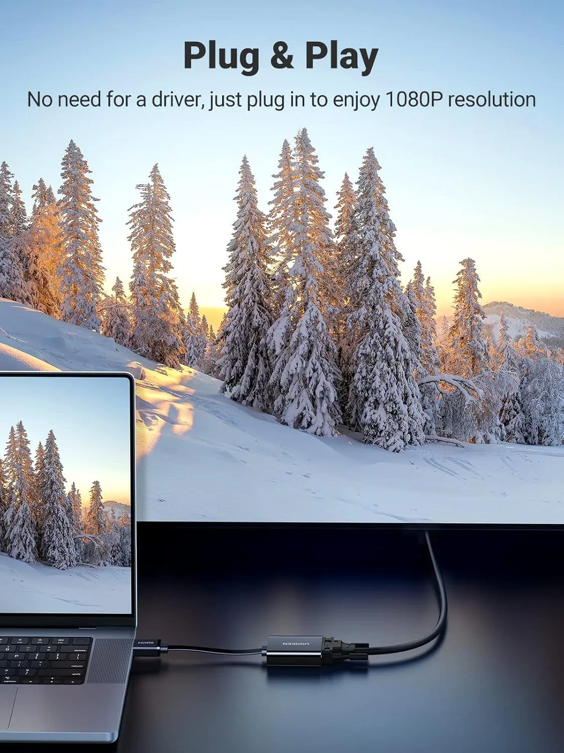 محوّل UGREEN من HDMI إلى VGA - 40248