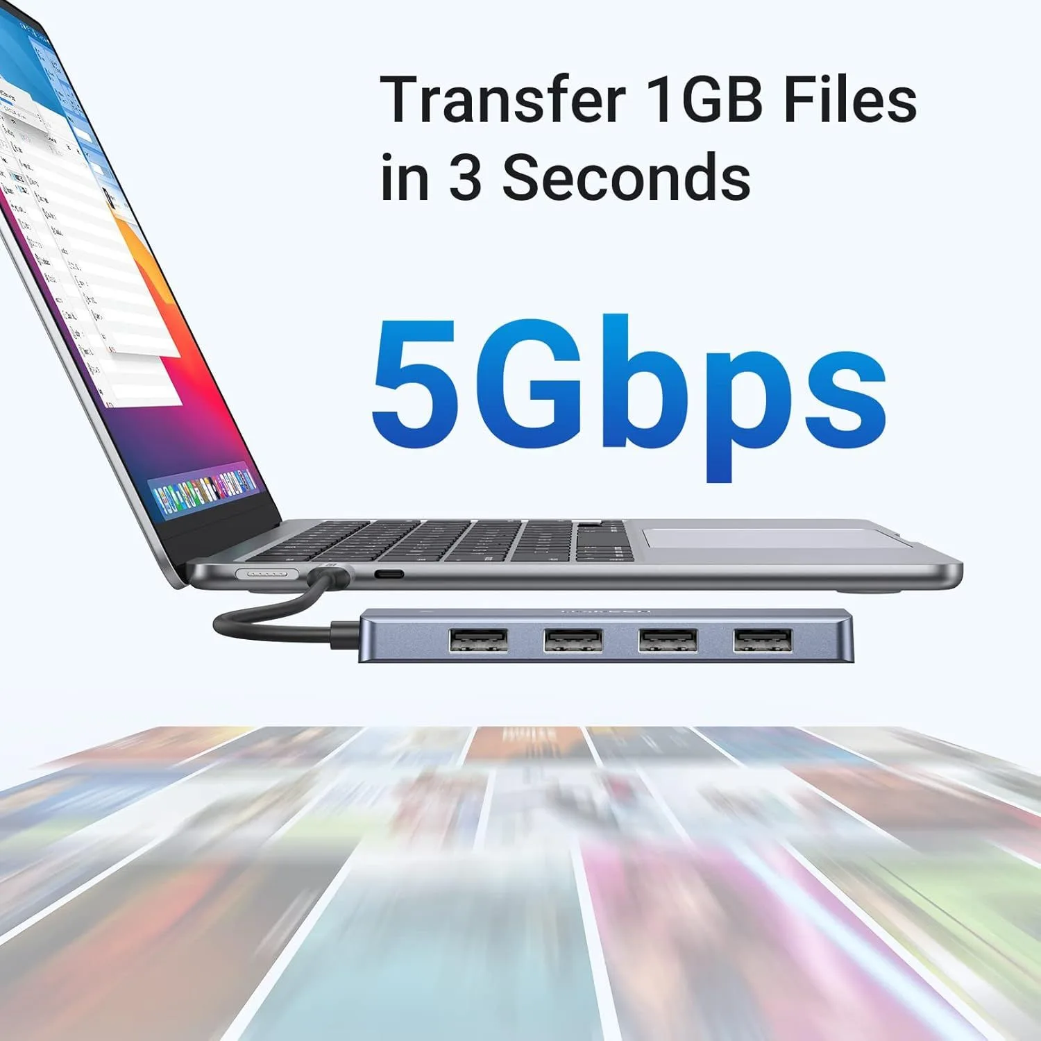 موزّع UGREEN من USB-C إلى أربعة منافذ USB-A 3.0 - 70336