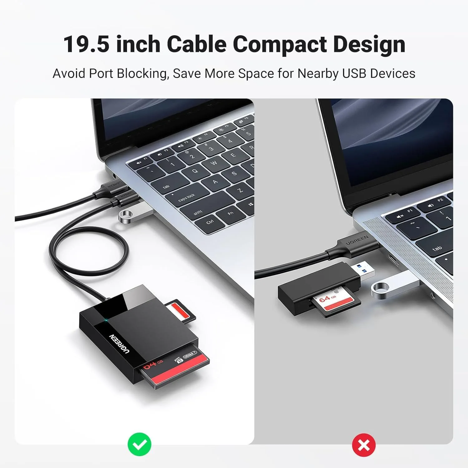 Ugreen 4-in-1 USB 3.0 Card Reader (SD/CF/TF/MS)- 30333