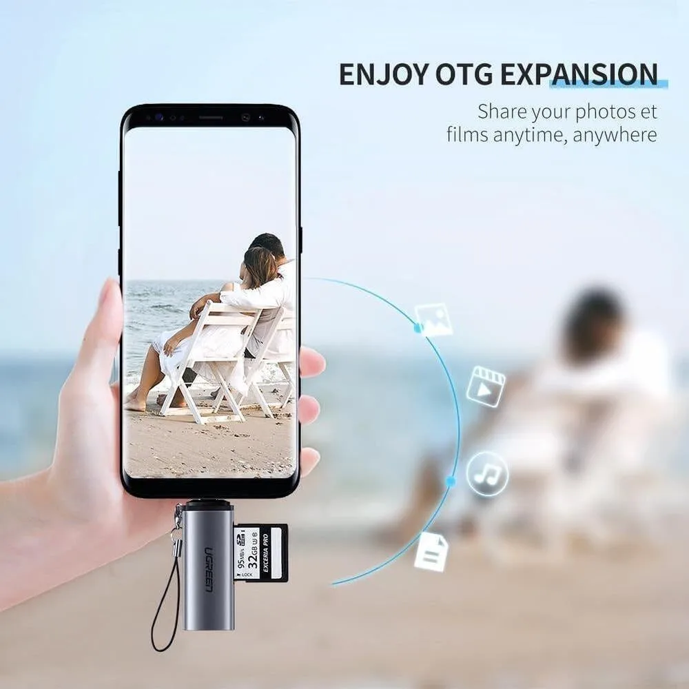 قارئ بطاقات UGREEN بمنفذ USB-C (TF/SD) - 50704