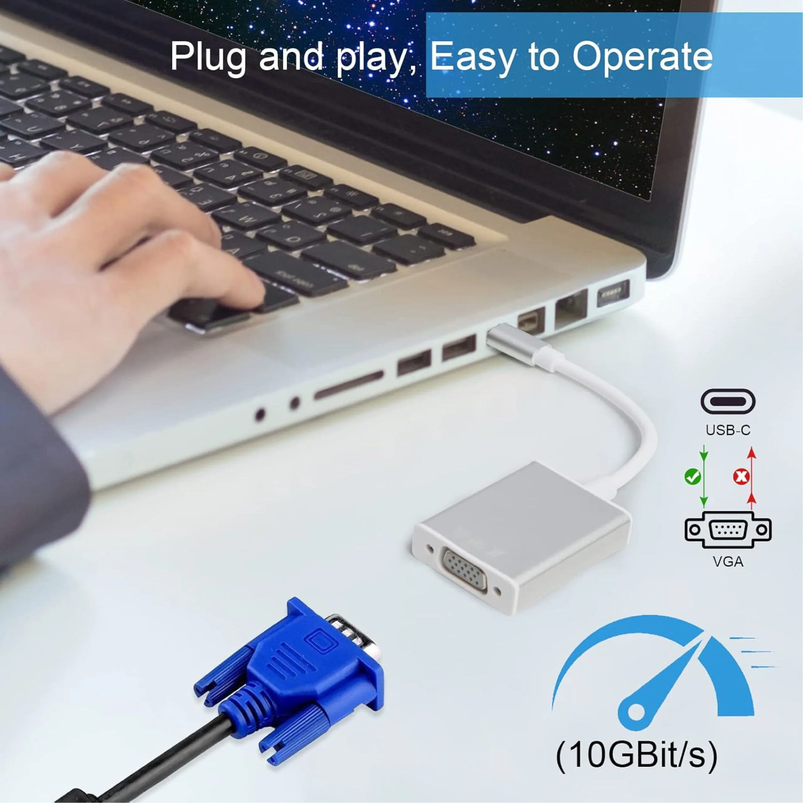 محوّل AYTC من USB-C إلى VGA