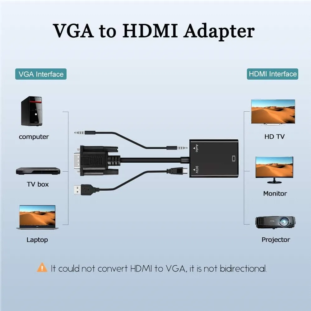 VGA to HDMI Adapter High Quality AYTC