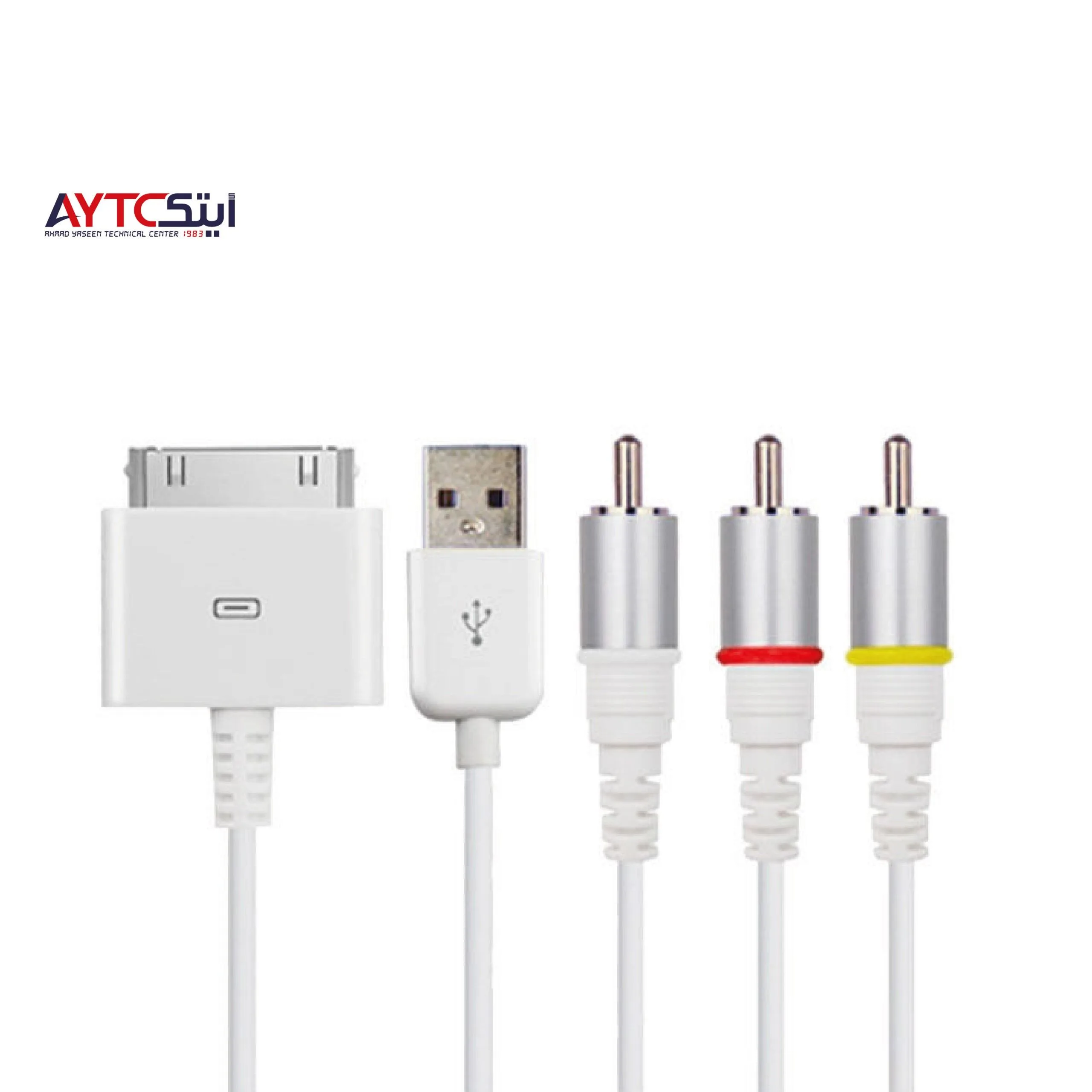 كابل فيديو Belkin من Apple 30 دبوس إلى AV-TV (3RCA/AUX) لأجهزة iPad وiPhone وiPod