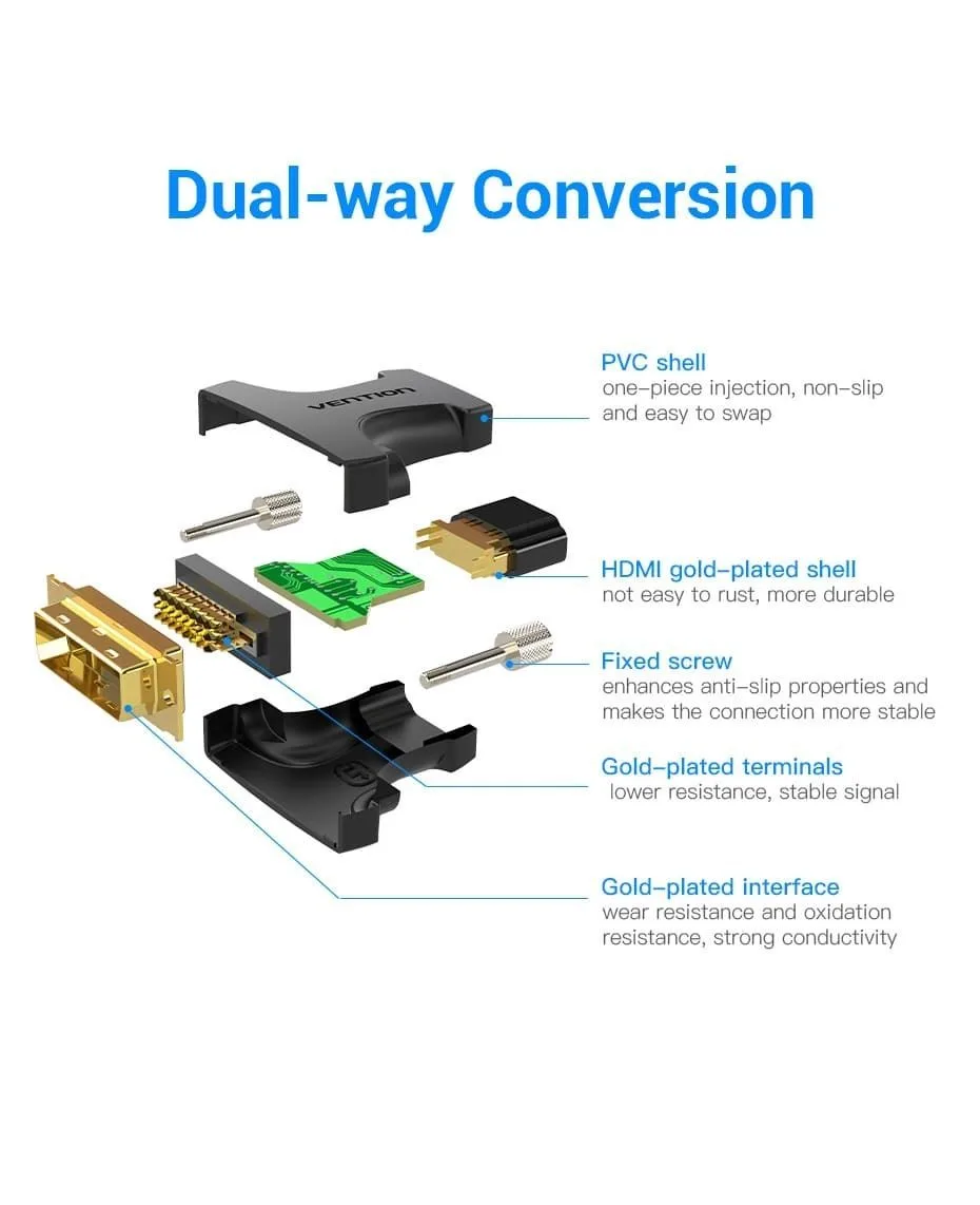 محوّل Vention من HDMI إلى DVI - ECDB0