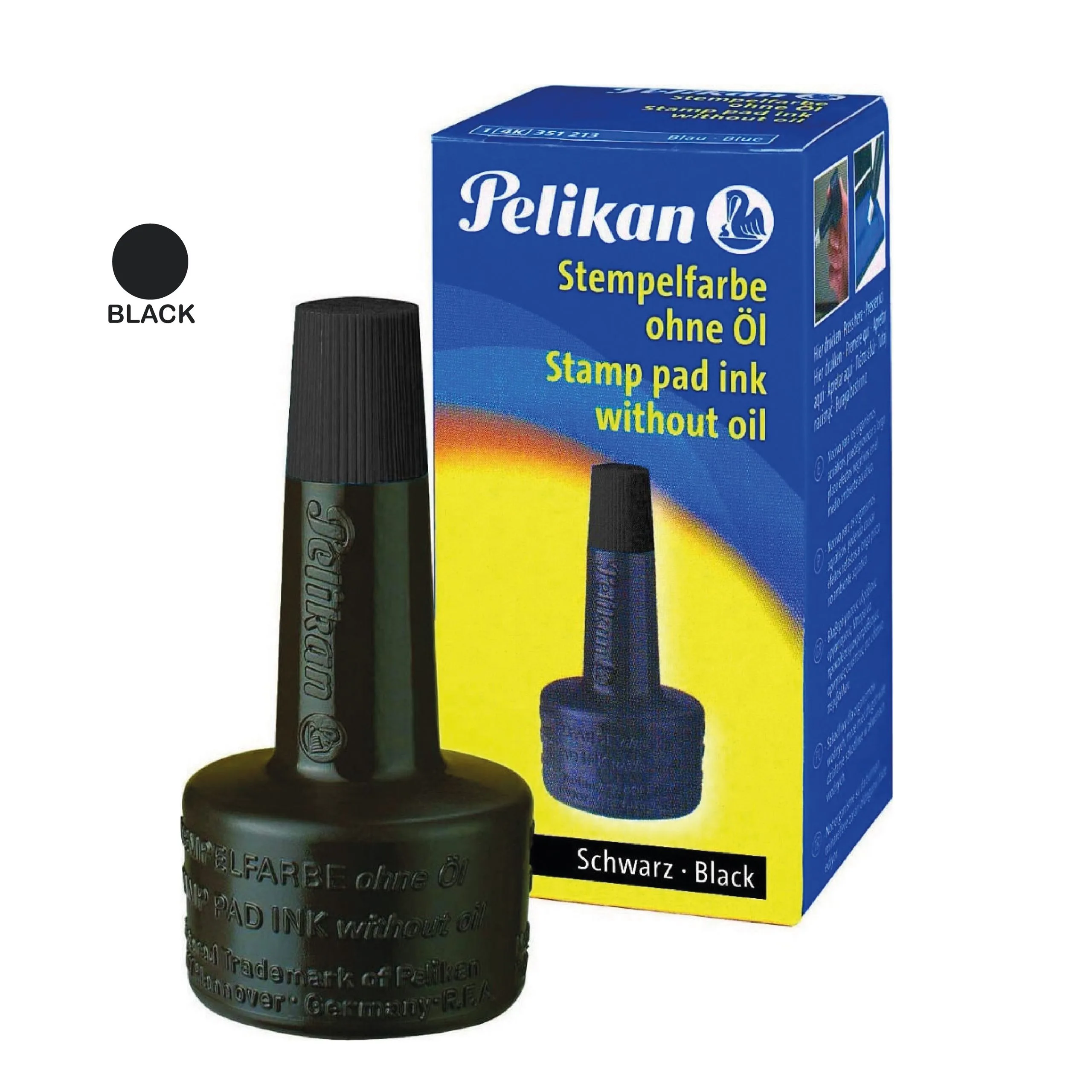 Pelikan STAMP PAD INK BLACK COLOR High Quality 30ML
