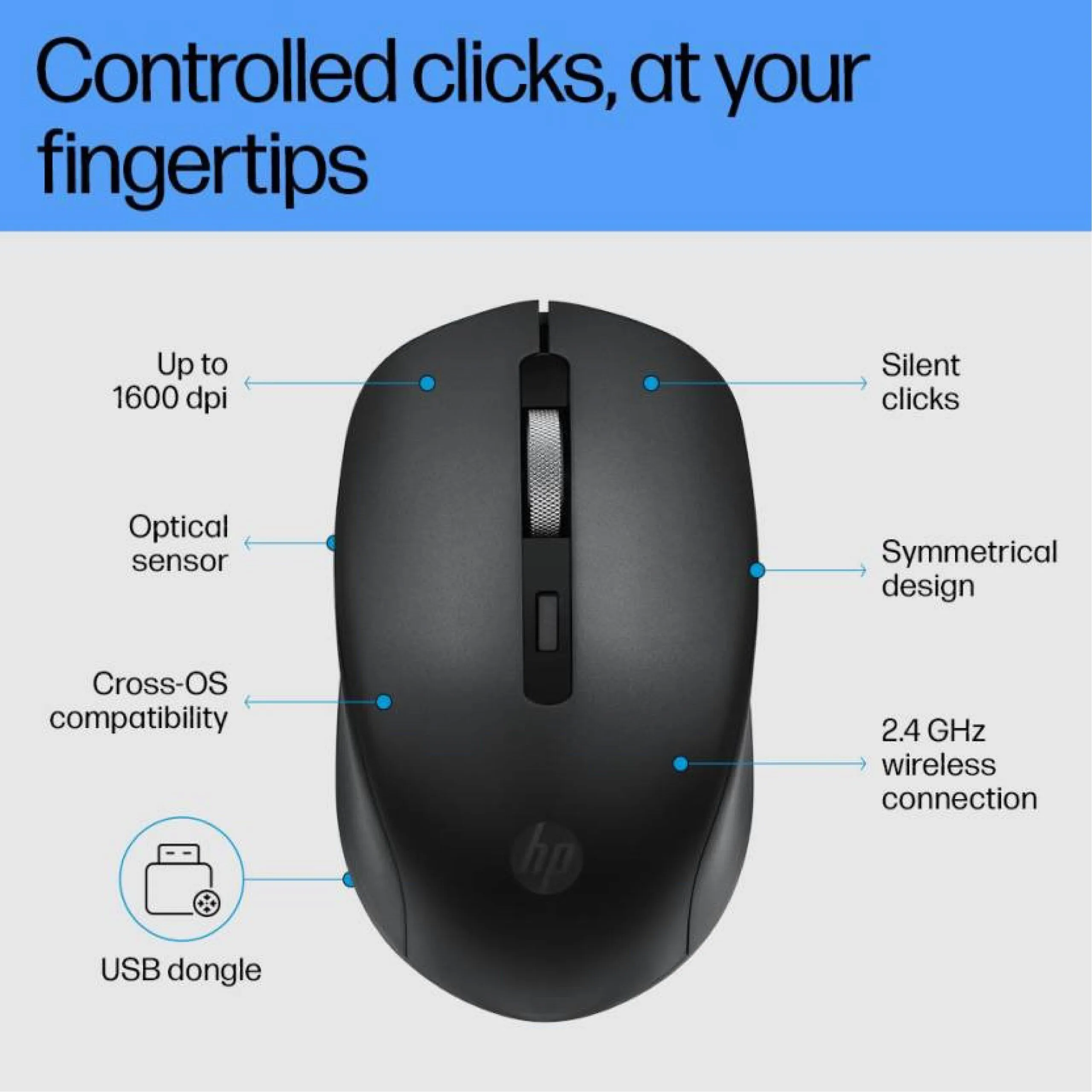 HP S1000 Plus Silent Wireless Mouse