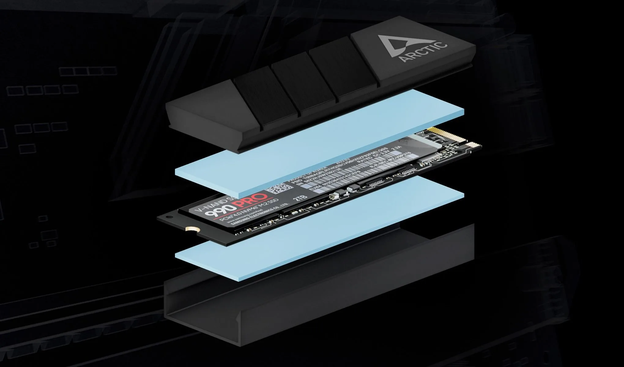 مشتت حراري ARCTIC M2 Pro لأقراص SSD نوع M.2 2280
