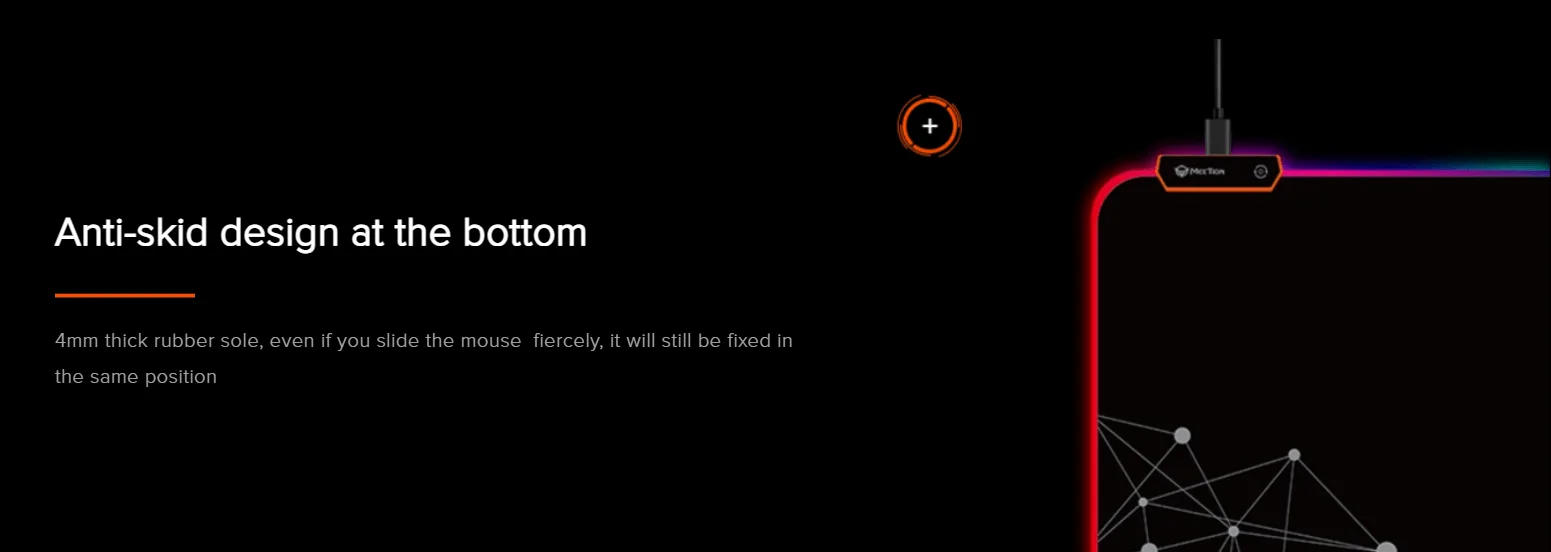 لوحة ماوس للألعاب Meetion PD121 بإضاءة RGB