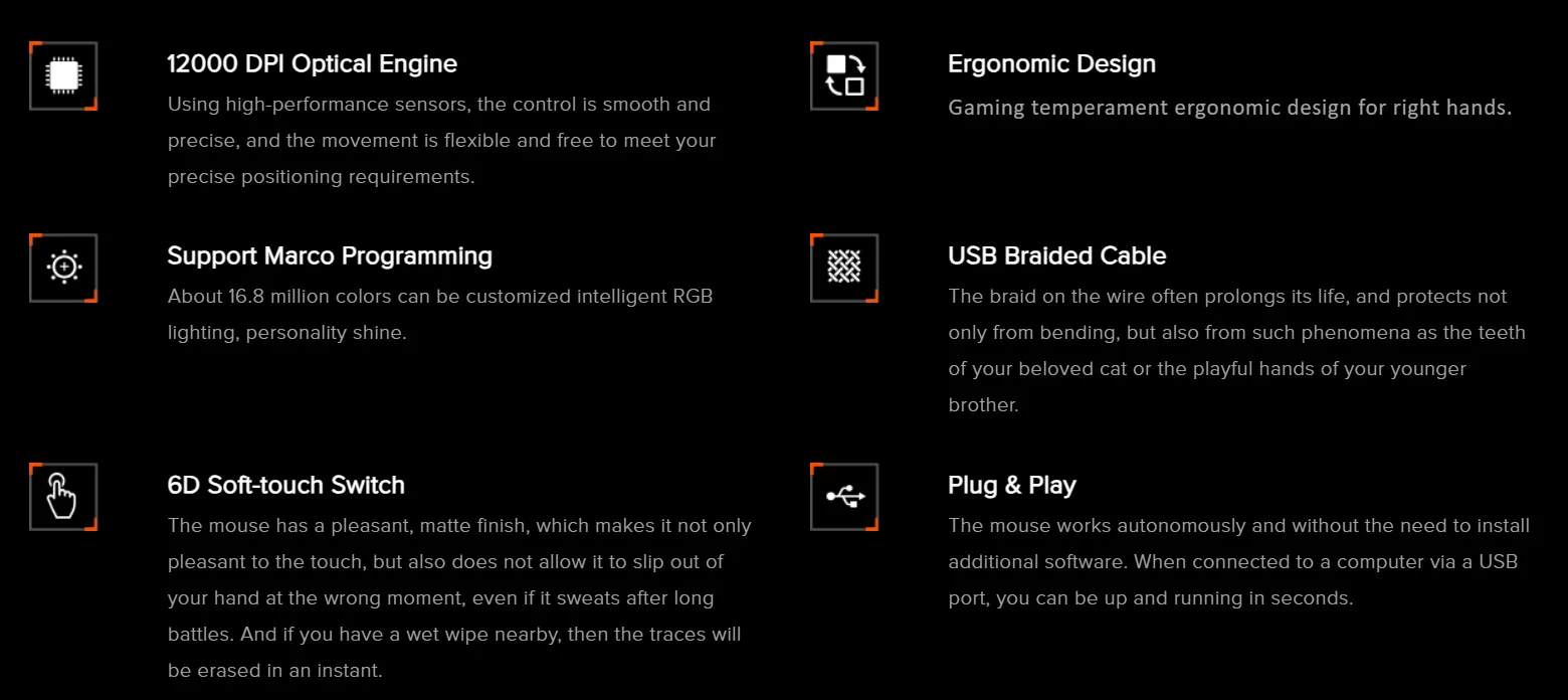 ماوس ألعاب Meetion GM20 بإضاءة RGB