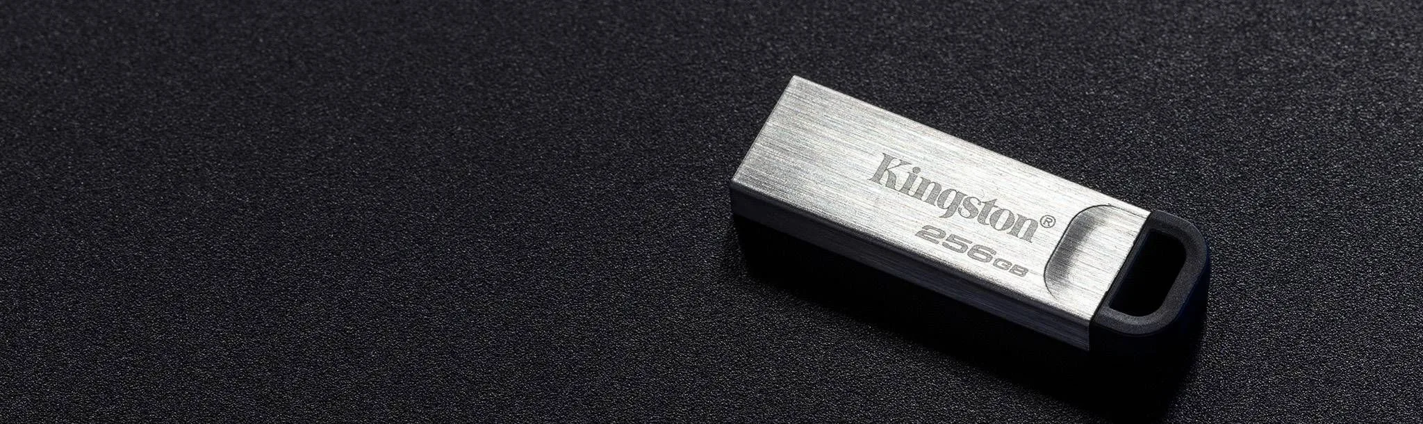Kingston 256GB DataTraveler Kyson USB A 3.2 Flash Drive - Steel Metal Case Silver