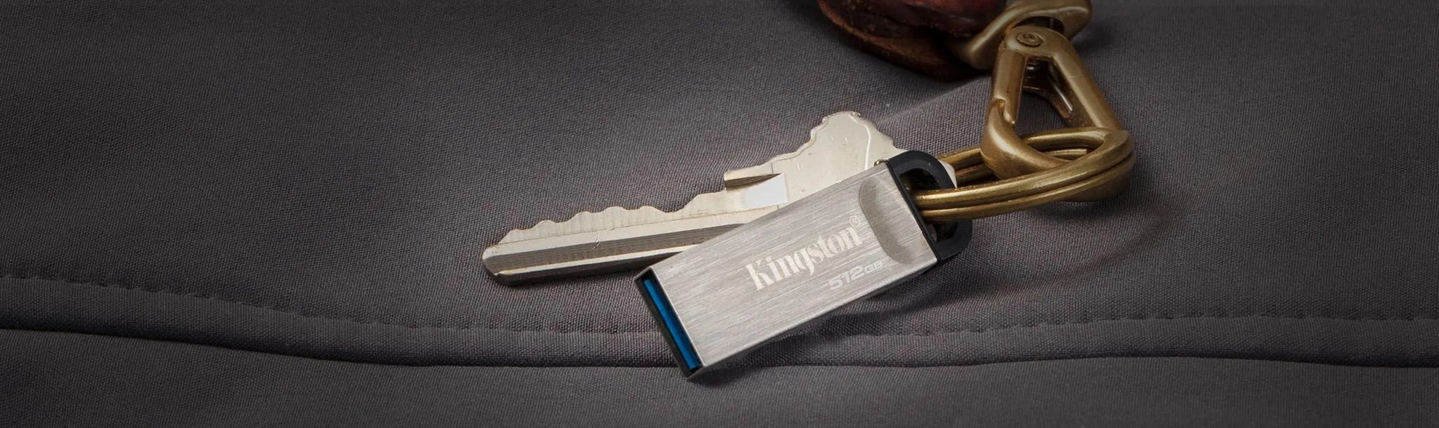 Kingston 256GB DataTraveler Kyson USB A 3.2 Flash Drive - Steel Metal Case Silver