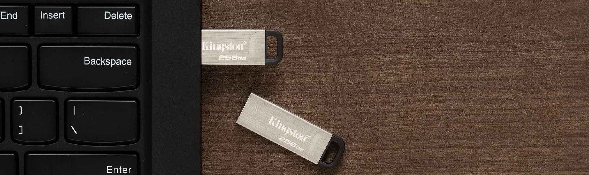 Kingston 256GB DataTraveler Kyson USB A 3.2 Flash Drive - Steel Metal Case Silver