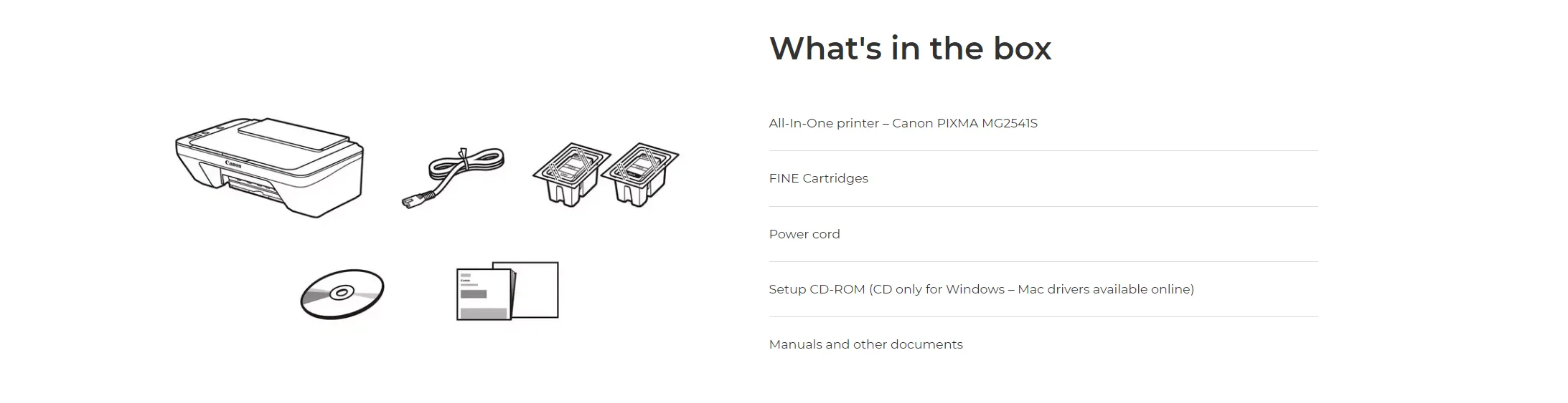 طابعة نافثة للحبر Canon PIXMA MG2541S ملونة A4 - دقة 4800×600