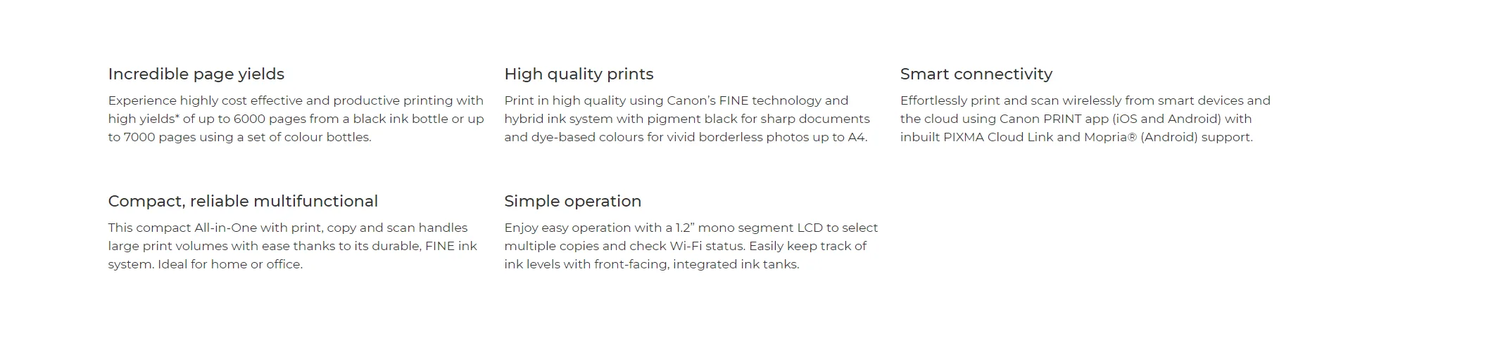 طابعة Canon PIXMA G3416 MegaTank لاسلكية ملونة 3 في 1
